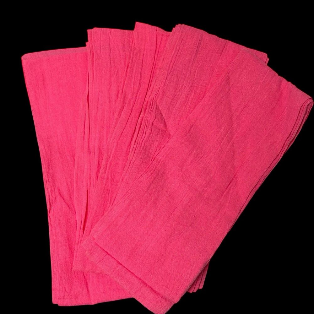 Vintage Hand Made Pink Cotton Linen Renaissance Faire Pirate Sash Head Wrap USA